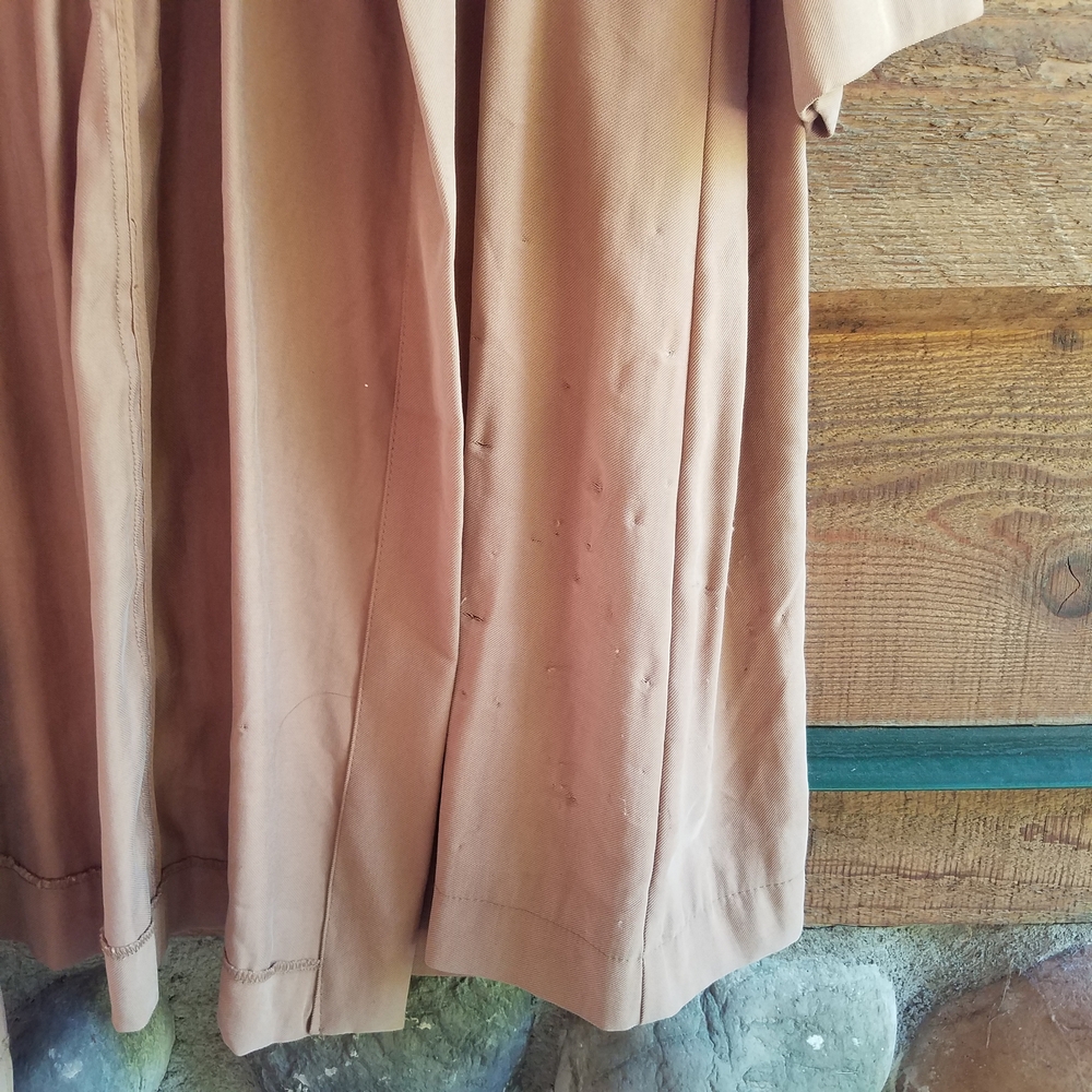 Lane Bryant Tan Trench Coat Tie Waist (Imperfection) | Transitional Trench Coat - Picture 7 of 10